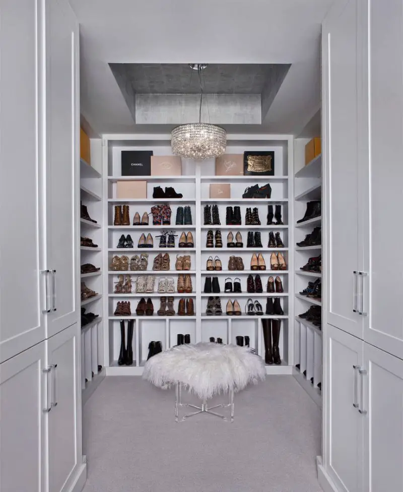 Most popular closet (10) Whether or not you share Carrie Bradshaw’s love for designer heels, this shoe closet’s appeal is clear: It’s about the presentation. While we can’t all have a custom closet made to display our footwear, floating shelves or a bookcase could produce a similar effect.