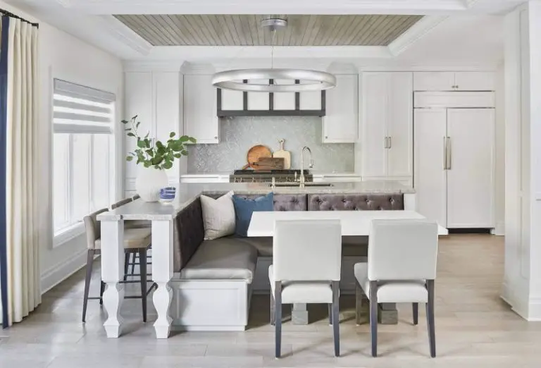 kitchen island banquette seating design layouts