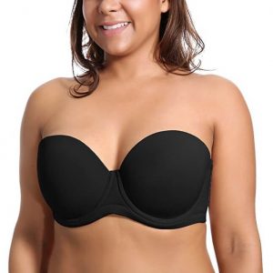 Delimira Full Figure Strapless Bra (Sizes 32DD 42DD)