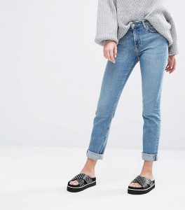 Way Mid Rise Stretch Straight Leg Jeans